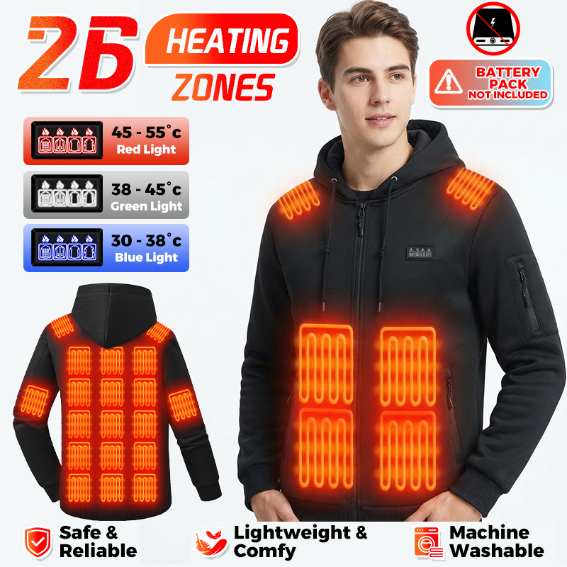 Winter Clothing Hiking - Verwarmde hoodie met 26 zones, verwarmde