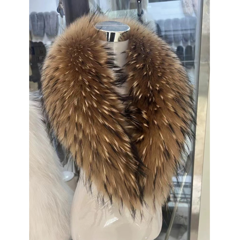 Winter Clothing Pk - Wasbeer Bontkraag Vrouwelijke Winter Bontkraag Jasje