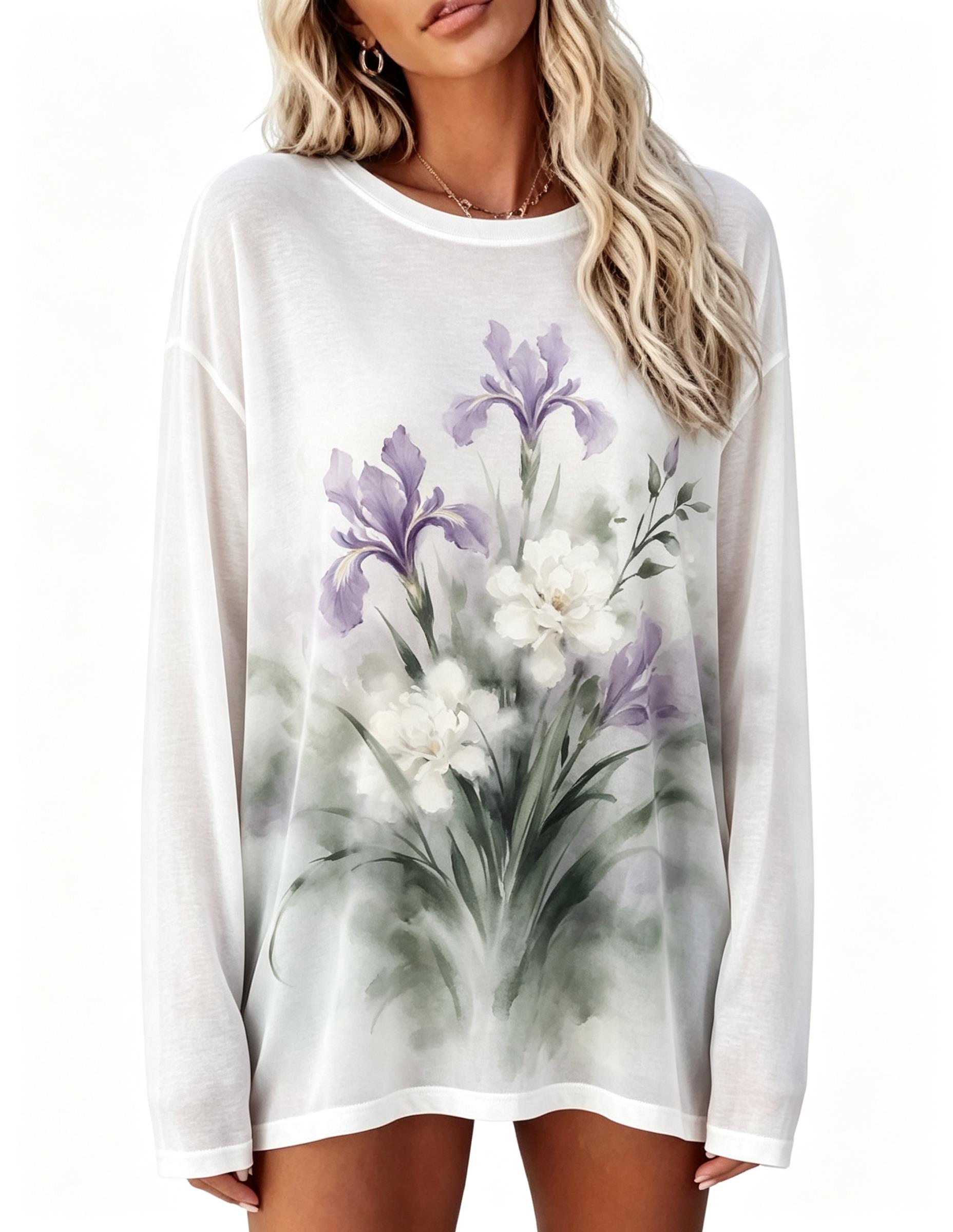 Dames T-shirt met lange mouwen - Winter Clothing For Women recensie en prijs